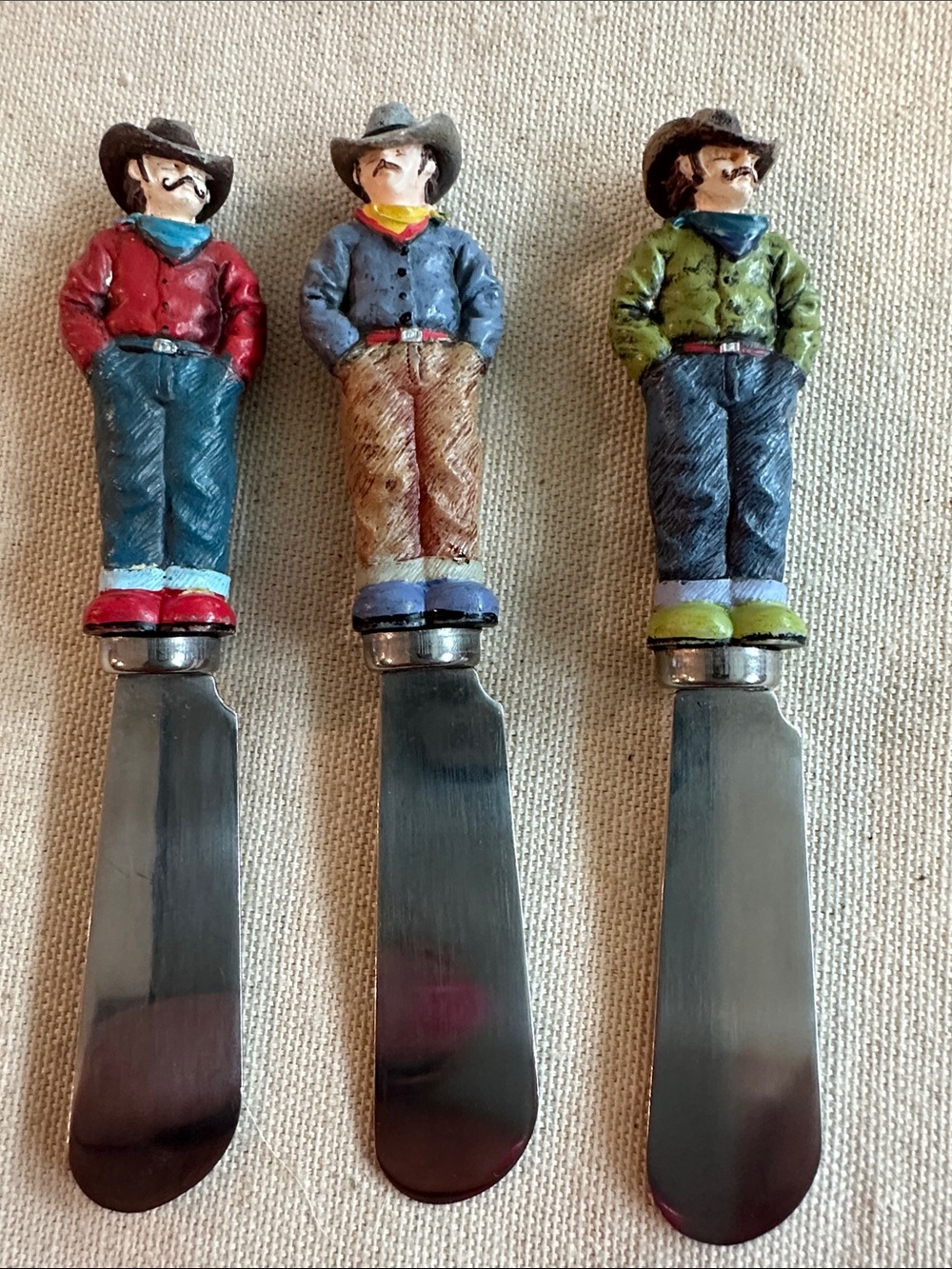 New Cowboy Character Spreader Knives set